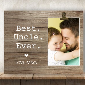 Gift for Uncle, Father&#39;s Day Gift for Uncle, Uncle Gift, Personalized Picture Frame, Best Uncle Ever ,Long Distance, Miss You Gift, Uncle