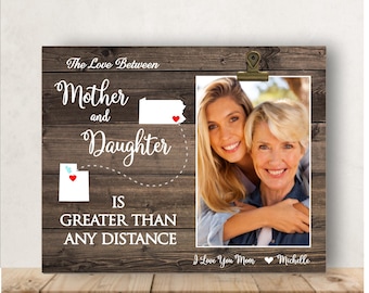 Personalized Mother Daughter Picture Frame: Long Distance Gift