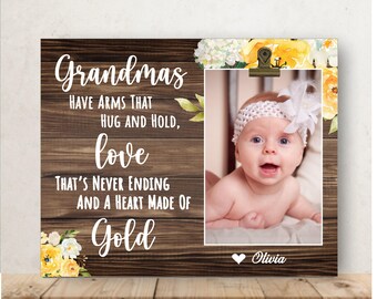 Personalized Grandma Picture Frame, Christmas Gift for Grandma