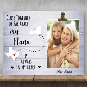 Gift for Nana, Christmas Gift for Nana, Nana Gift, Personalized Picture Frame, Close Together or Far Apart ,Long Distance, Nana Frame