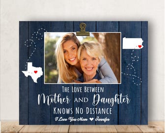 Personalized Mother Daughter Picture Frame: Long Distance Gift