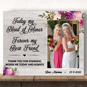 Maid of Honor Gift, Gift for Maid of Honor, Best Friend Maid of Honor, Today My Maid of Honor, Forever My Sister, Personalized Maid of Honor