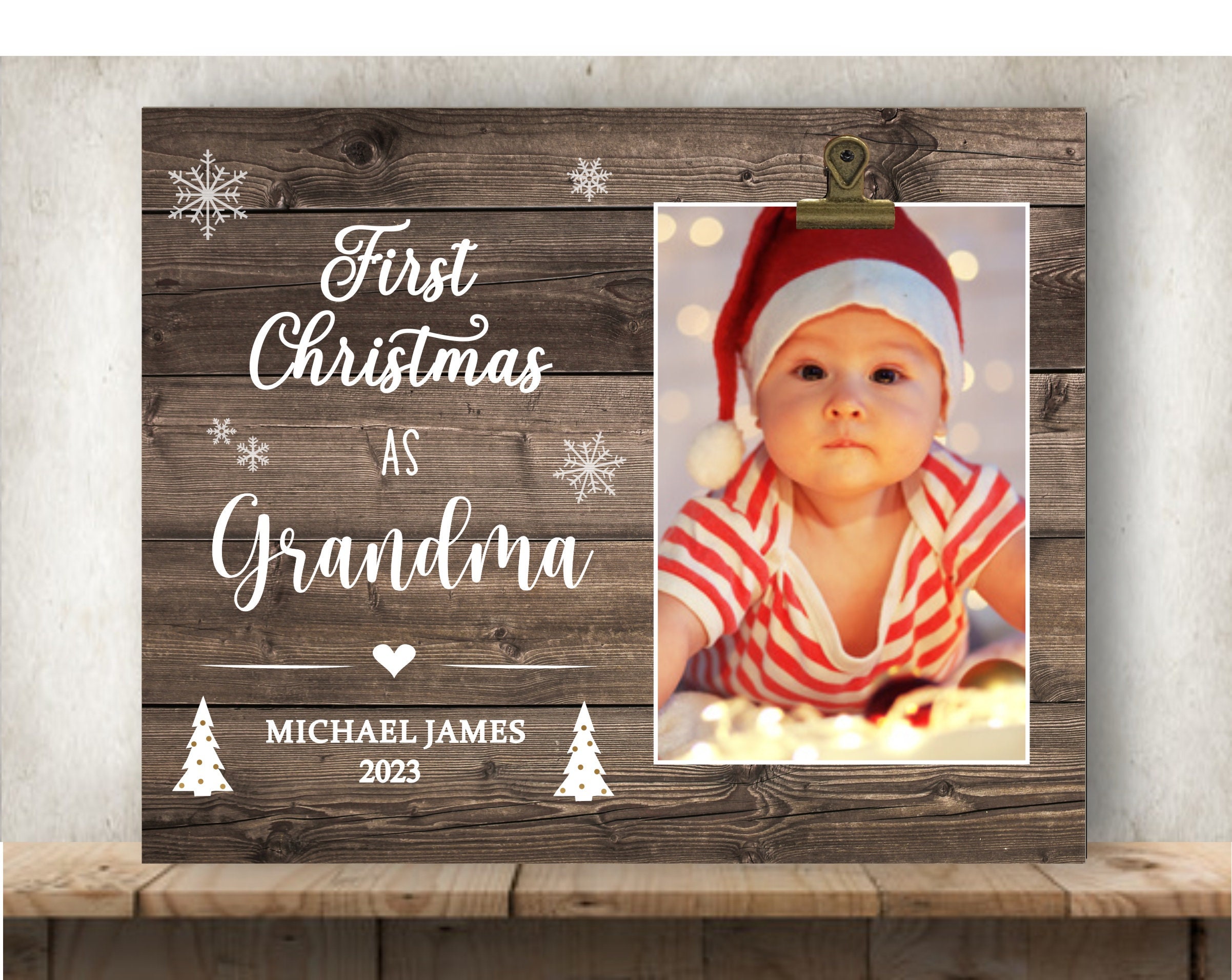 My First Christmas as a Grandma - Personalized First Christmas gift Fo – My  Mindful Gifts