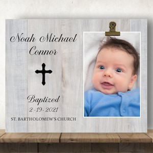Baptism Gift for Boy, Baptism Gift, Christening Gift, Gift for Godchild, Personalized Picture Frame, Baptism Frame,Personalized Baptism Gift