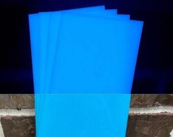 HyperGlow BLUE Glow in the dark Blech Platte Flach Lager Skur Verbundstoffe Wiederverwendbar Wiederaufladbar Heller Schein