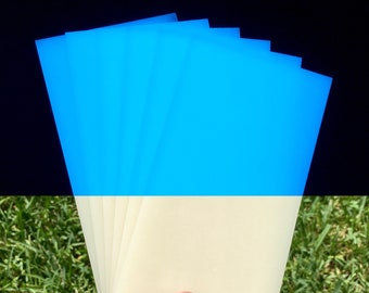 HyperGlow INVISIBLE BLUE Glow in the dark Blech Platte Flach Lager Skur Verbundstoffe Wiederverwendbar Wiederaufladbar Heller Schein