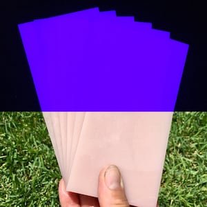 HyperGlow INVISIBLE PURPLE Glow in the dark Sheet Plate Flat stock Skur Composites Reusable Rechargeable Bright glow