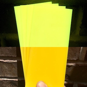 HyperGlow MANGO Glow in the dark Sheet Plate Flat stock Skur Composites Reusable Rechargeable Bright glow