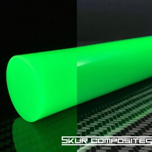 HyperGlow GREEN Glow in the dark rods Skur Composites Reusable Rechargeable Bright day color and night glow