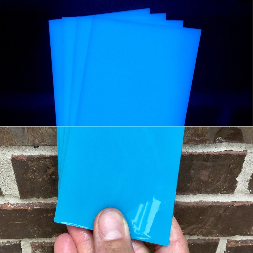 Hyperglow BLUE Glow in the Dark Sheet Plate Flat Stock Skur Composites