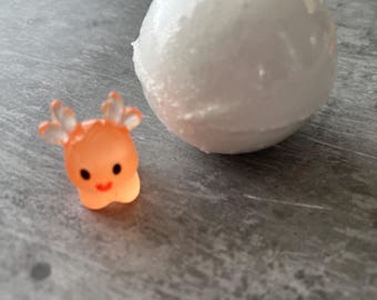 Kids Surprise Bath Bombs - Christmas Characters - Holiday Bath Bomb - Glowing Toy Bath Bomb - Sensitive Skin - Dye Free