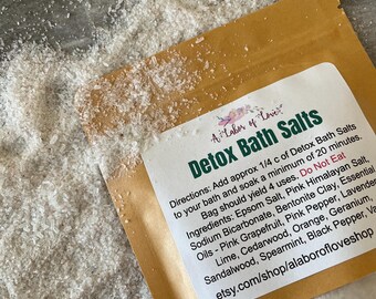 Detox Bath Salts - Bath Salts for Self Care - Detoxifying Bath Salts - Mineral Bath Salts
