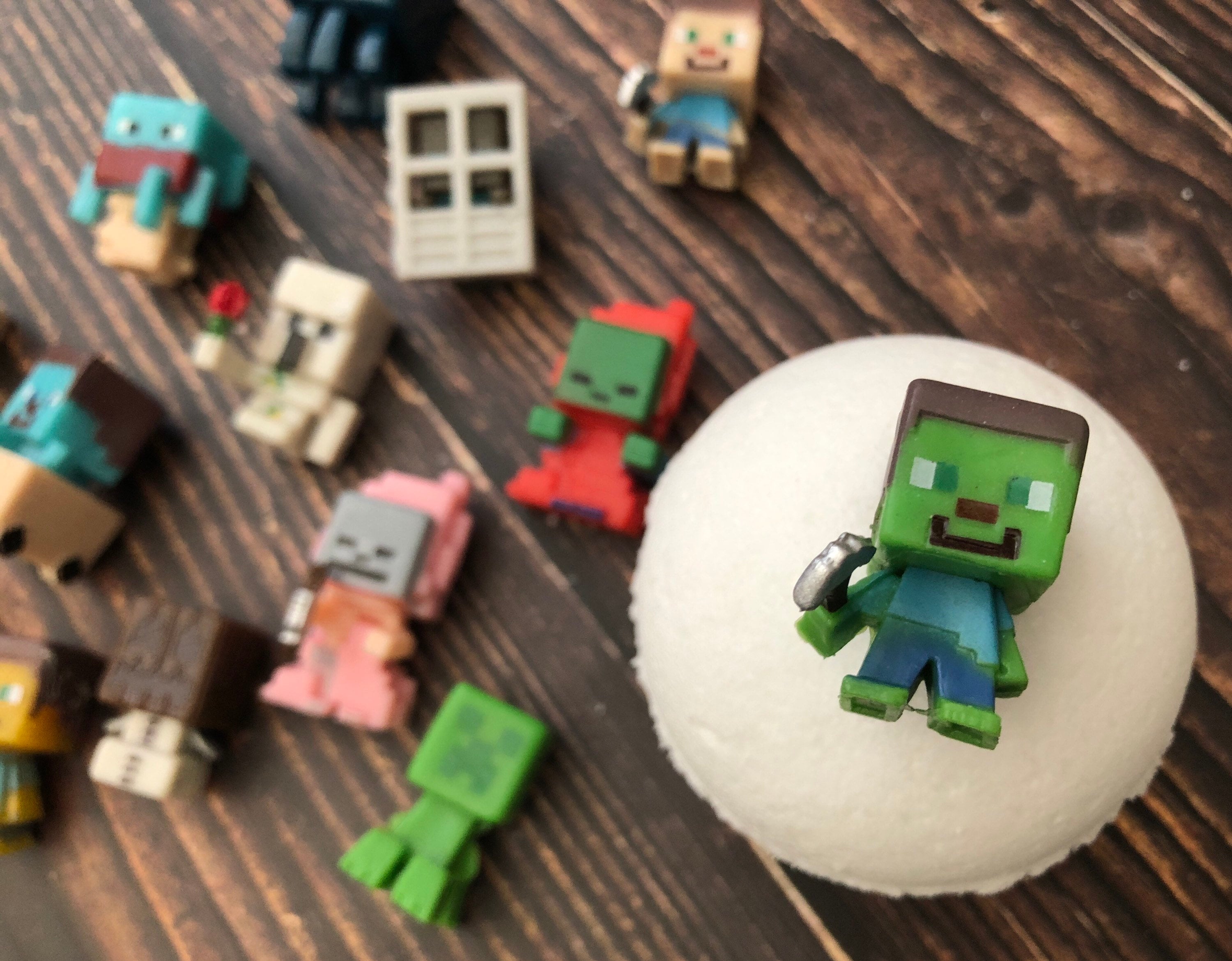 Minecraft Bath Bombs with Toy Kids Bath Bombs Surprise | Etsy