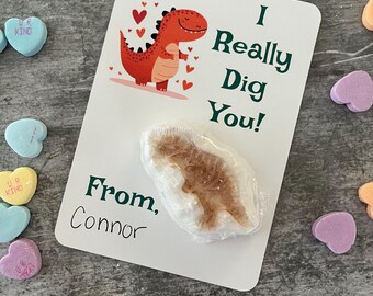 Valentines - Kids Class Valentines - Classroom Party Favor - Dino Bath Bombs - Class Valentines - Kids Bath Bombs Surprise - Valentines Day