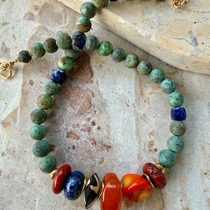African Turquoise Shell Necklace