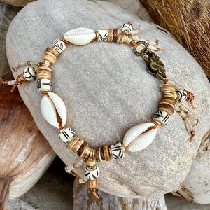 Zanzibar Cowrie Shell Tribal Bracelet