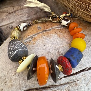 African Tribal Clay Bracelet