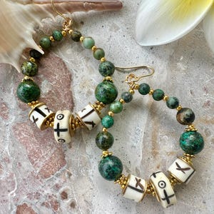 Bohemian Turquoise Stone Earrings