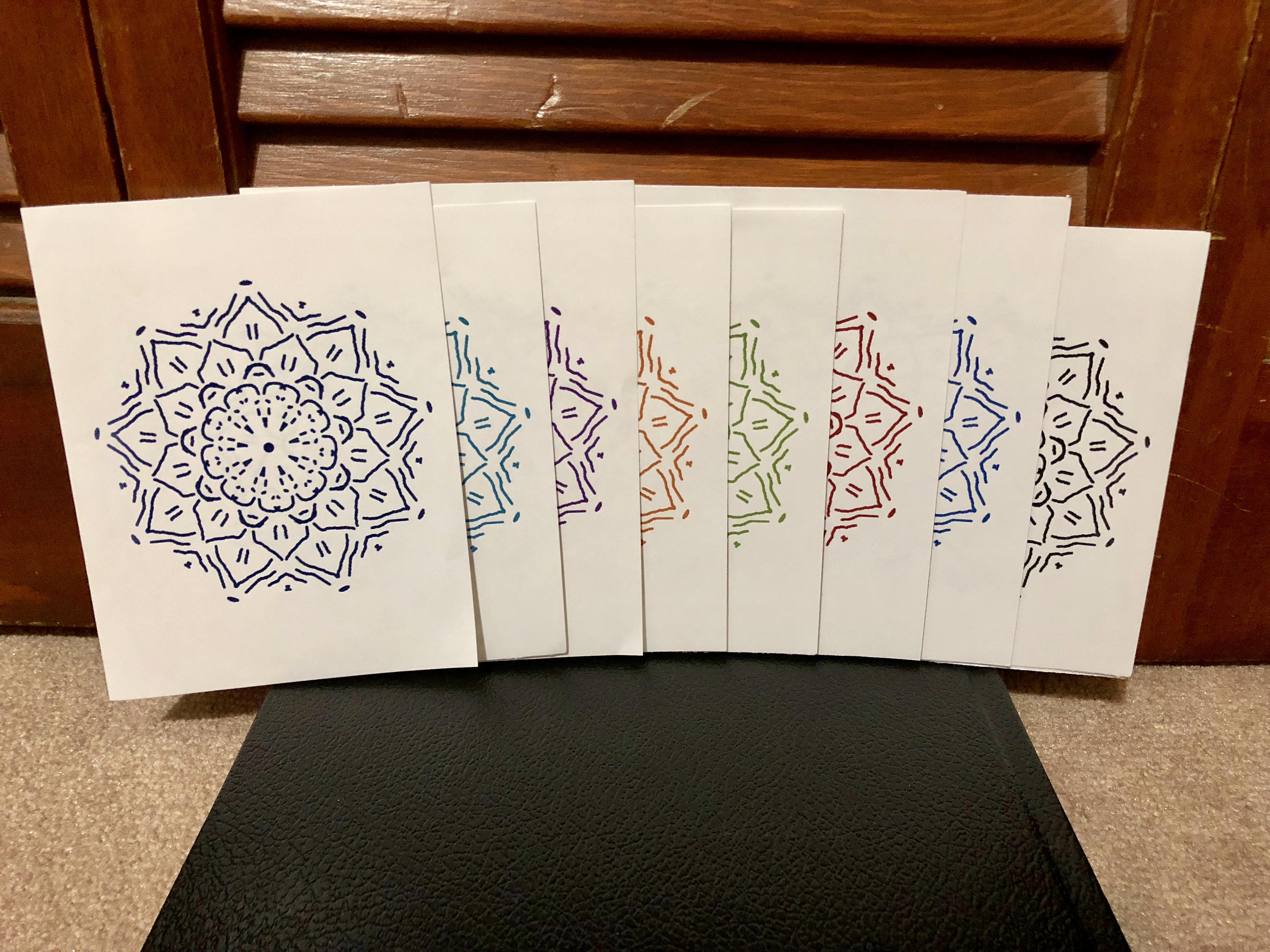 Simple Flower: Geometric Henna Card Design | Etsy