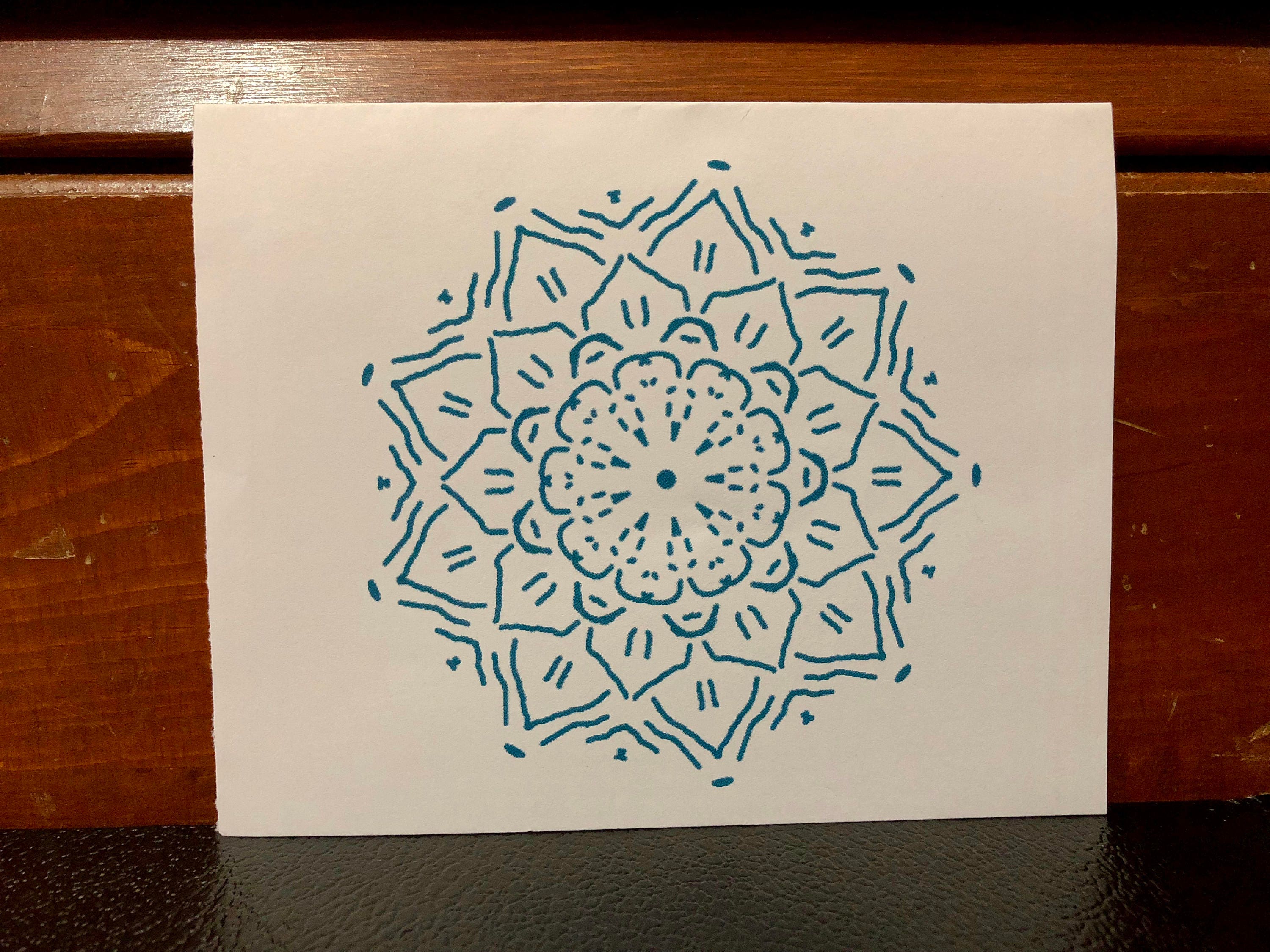 Simple Flower: Geometric Henna Card Design - Etsy Canada