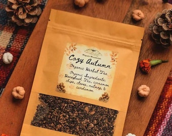 Cozy Autumn Organic Herbal Tea Blend for Fall