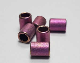 6 pcs Handmade Titanium Rope Stop, Cord End Tube 8*6mm, stop cord, cord finish, rope end