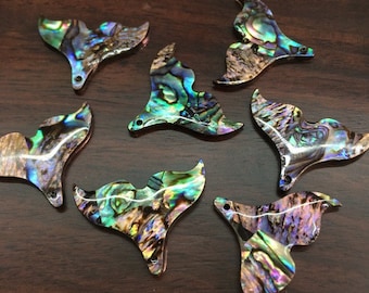 25 x 20 mm Natürlich kalibrierte Abalone Muschel Horn Anhänger Perle 10 Stk