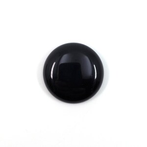 25mm Natural Black agate round flatback natural gemstone cab cabochon