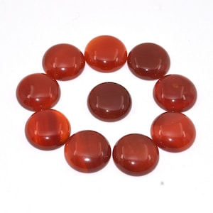 10 pieces Red agate round flatback gemstone cab cabochon 6mm 8mm 10mm 12mm 14mm 16mm 18mm 20mm 25mm