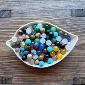 8mm Mixed Crystal Sphere Set: Undrilled Chakra Healing Gemstone Balls (12pcs)