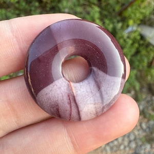 30mm Natural Mookaite Donut Focal Gemstone Pendant Beads 1pc/ 3pcs/ 5pcs/ 10pcs