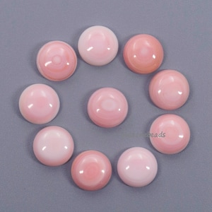 10mm 10pcs Natural AA Pink US Queen Conch shell round flatback cab gemstone cabochon