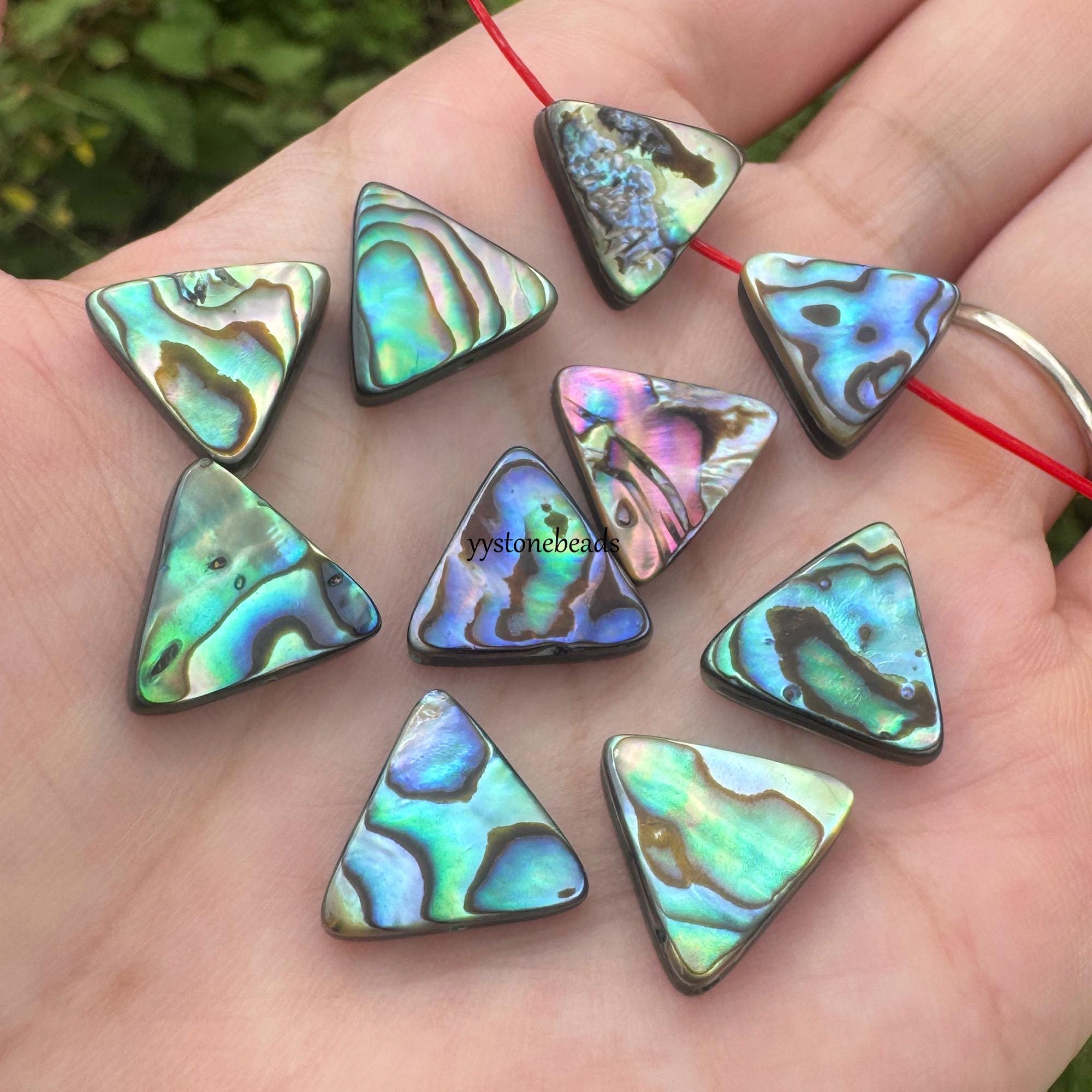 Natural Paua Abalone Shell Beads: Flat Coin, Heart, Star - 10pcs - Etsy