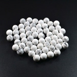 20pcs 10mm Natural Howlite Spheres Chakra Crystal Healing Stones Undrilled Gemstones No Hole Ball