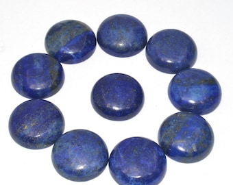 10pcs Dyed Lapis lazuli round gemstone flatback cab cabochon 6mm 8mm 10mm 12mm 14mm 16mm 18mm 20mm