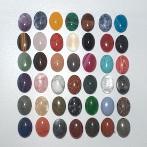 Wholesale 24pcs 18mm Mixed multi-color Gemstone crystal Oval Flatback CAB Cabochon