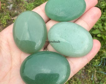 40mm Natural Aventurine CAB Oval flatback gemstone cabochon For Jewelry Making 1.5"