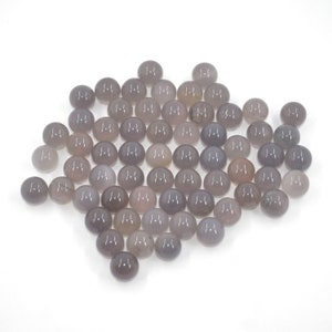 20pcs Natural Gray Agate Spheres: 10mm Chakra Healing Stones Undrilled