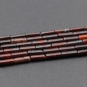 13mm Natural Red Flame Jasper Tube Cylinder Gemstone Loose Beads Strand 16&#39;&#39;