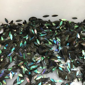 wholesale Double plat cabochon CAB de pierre gemme plate d'oeil de cheval de coquille d'ormeau bleu-vert naturel