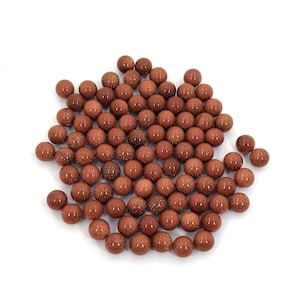 20pcs 10mm Synthetic Goldstone Spheres Chakra Crystal Healing Stones Undrilled Round Gemstones No Hole Ball