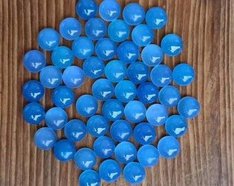 10 stuks blauwe agaat ronde plaksteen cabochon cabochon 6 mm 8 mm 10 mm 12 mm
