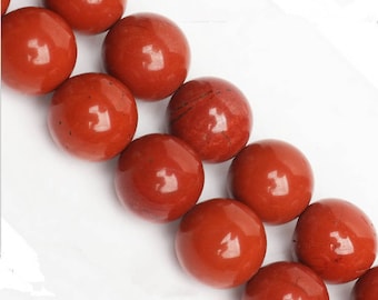 Natural Red jasper round loose DIY gemstone beads strand 16'' 4mm  6mm 8mm 10mm