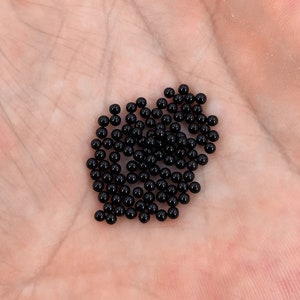 Sfere da 2 mm, cristallo di agata nera naturale dei chakra, pietre dei chakra, pietre curative, pietre preziose autentiche, non forate, palline di pietre preziose