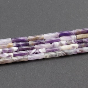 13mm Natural African Amethyst Tube Cylinder Gemstone Loose Beads Strand 16&#39;&#39;