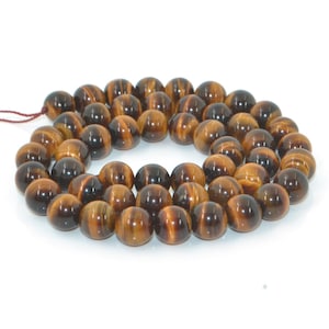 100% Natural genuine AA Grade Golden Tiger Eye round gemstone loose beads strand 16&#39;&#39; 6mm 8mm 10mm 12mm 14mm 16mm 18mm 20mm