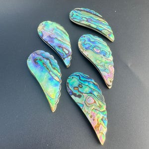 58mm Natural Abalone Shell Wing Pendant Beads For Jewelry Making