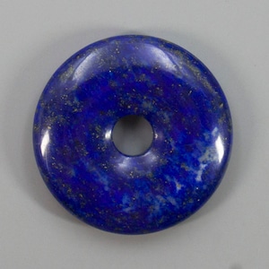 30mm Natural lapis lazuli donut focal pendant bead