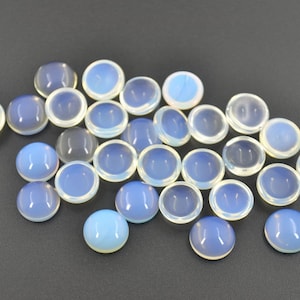 30pcs 10mm Synthetic Opalite gemstone round flatback cab cabochon