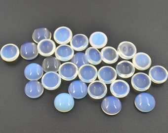 30pcs 12mm Synthetic Opalite gemstone round flatback cab cabochon wholesale opalite cab